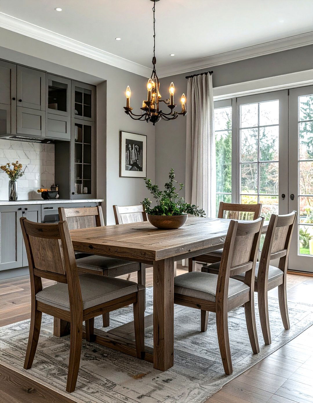 Grey oak dining room set - 30 grey dining room furniture ideas