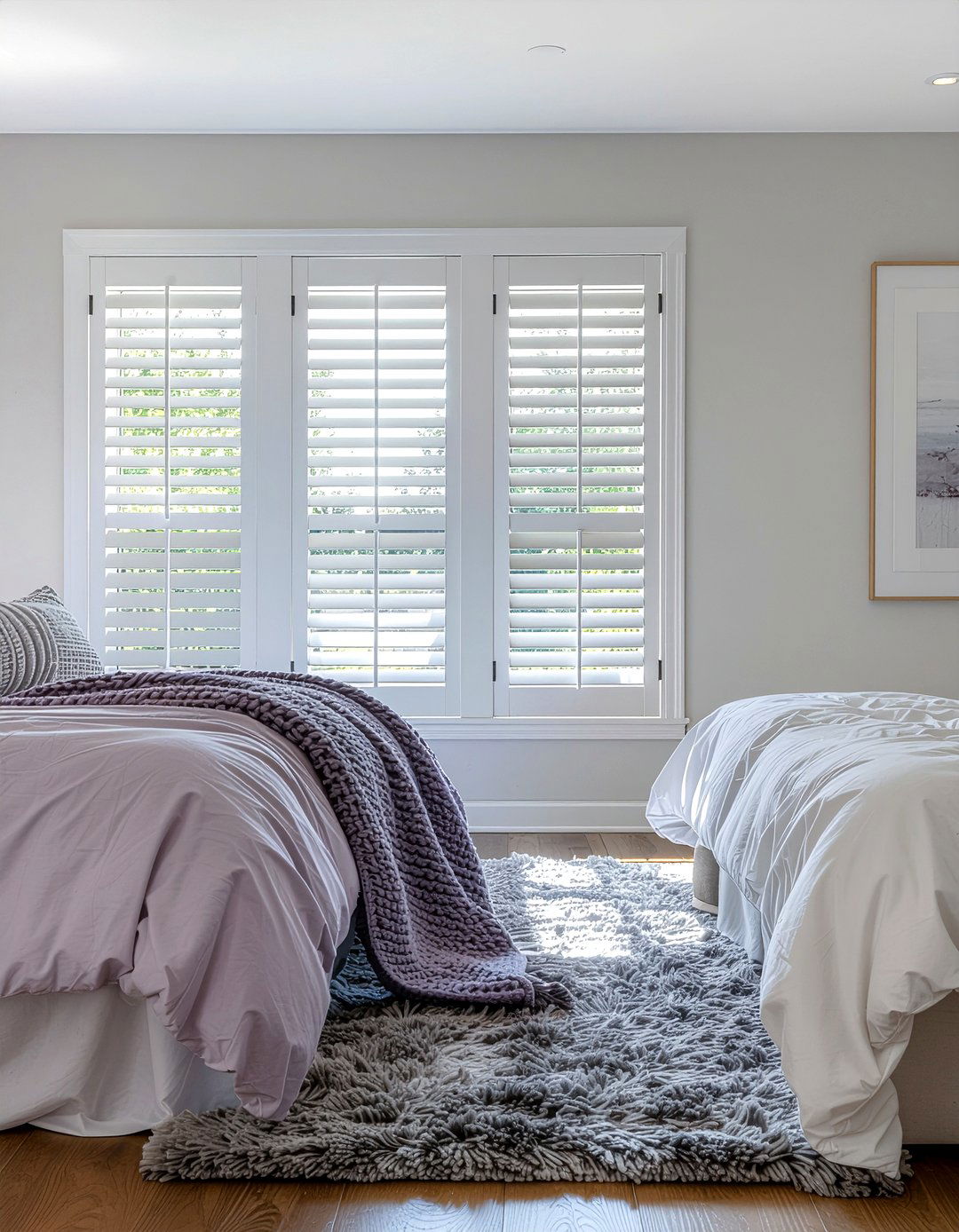Grey plantation shutters - 30 bedroom plantation shutters
