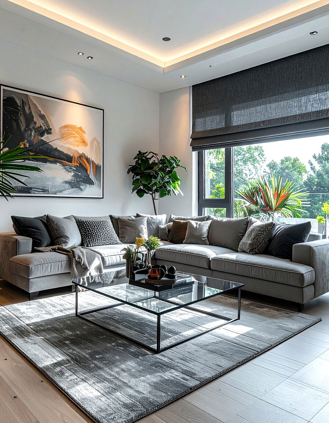 Grey roman shade - 30 roman shade ideas