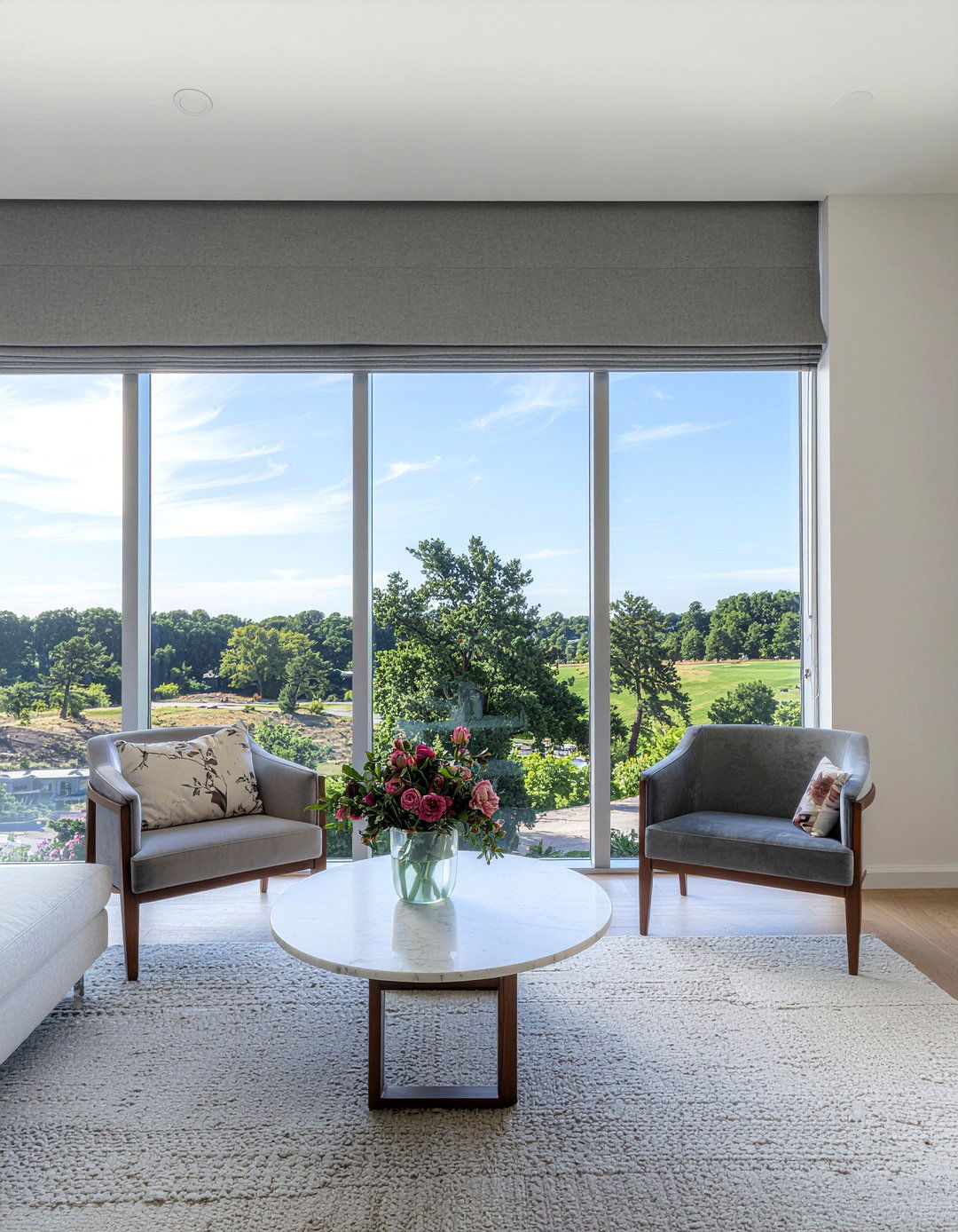 Grey roman shades - 30 living room blinds