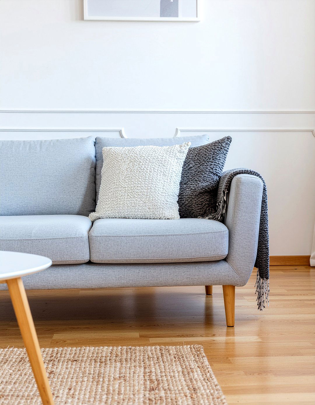 Grey sofa living room - 30 scandinavian living room ideas