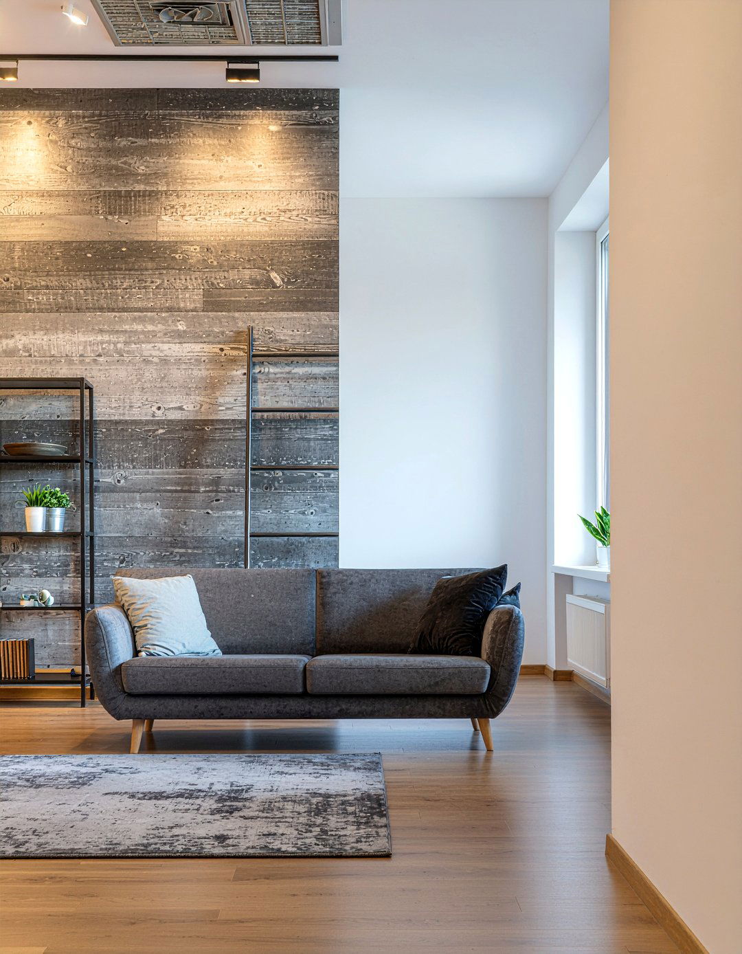 Grey textured stripe wallpaper - 30 living room striped wallpapers