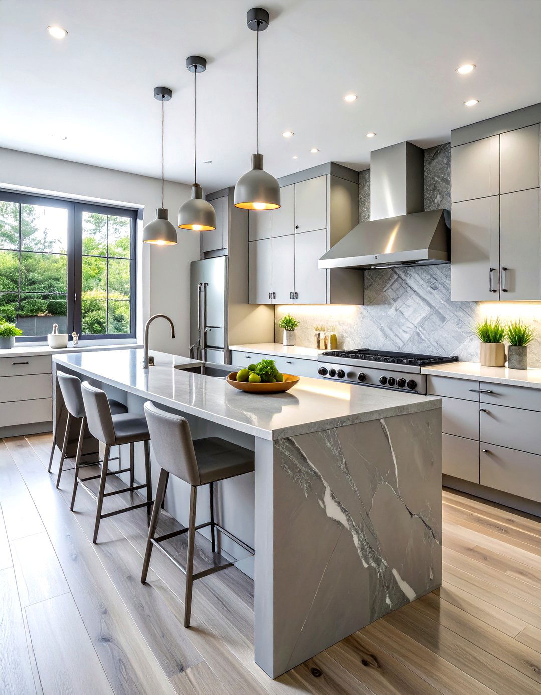 Grey zellige tile - 30 zellige tile kitchen backsplash ideas