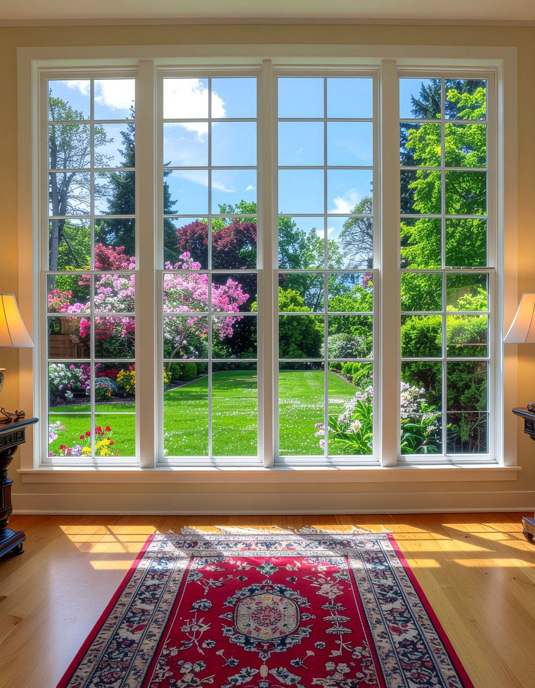 Grid pattern picture window - 30 living room picture windows