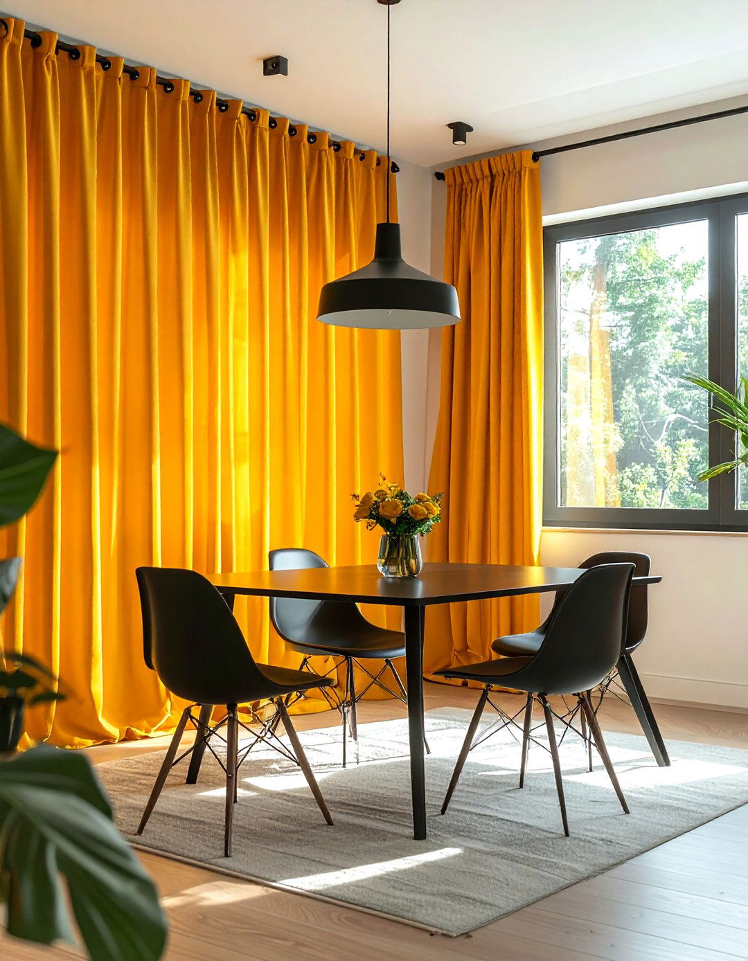 Grommet Top Curtains - 30 dining room curtain ideas
