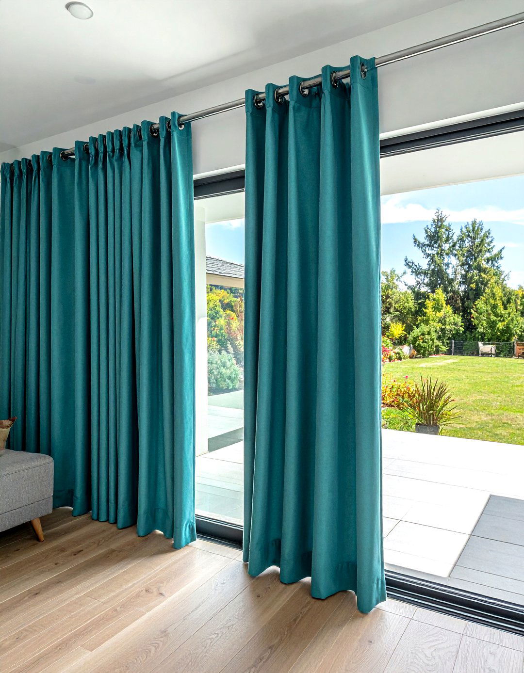 Grommet top sliding door curtains - 30 drape ideas