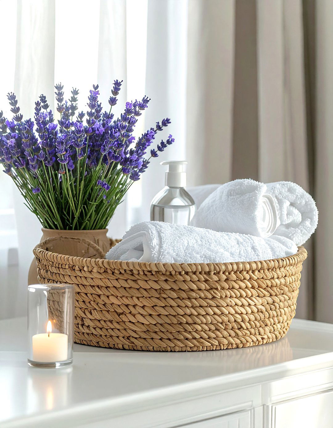 Guest Room Basket - 30 styling vignette ideas