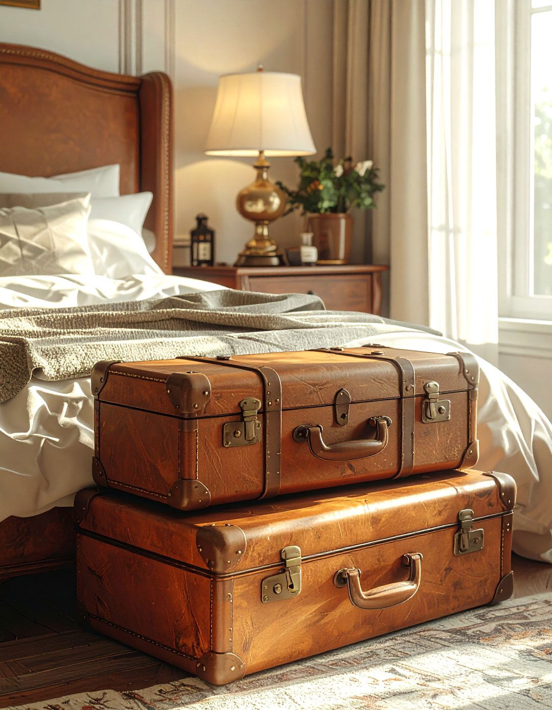 Guest Room Vintage Suitcases - 30 storage box ideas