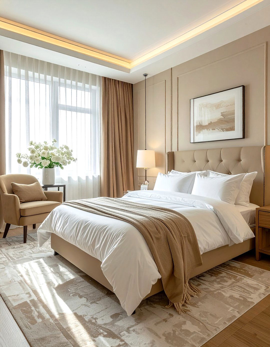 Guest Tan And White Bedroom - 30 tan and white bedroom ideas