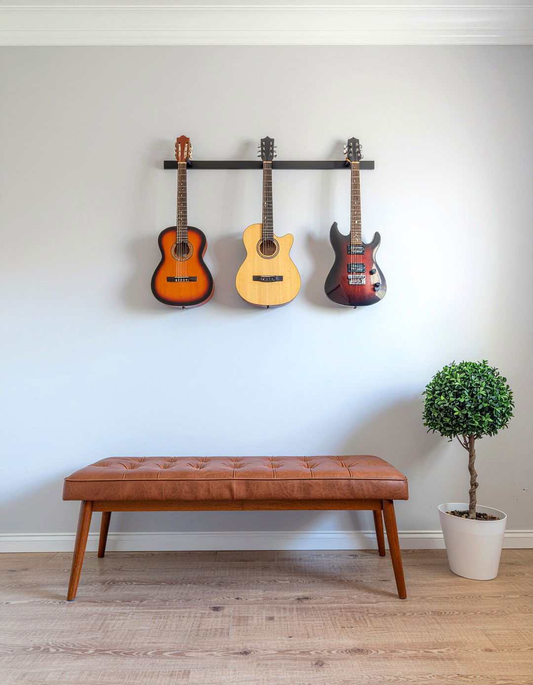 Guitar Wall Mount - 30 music themed living room ideas