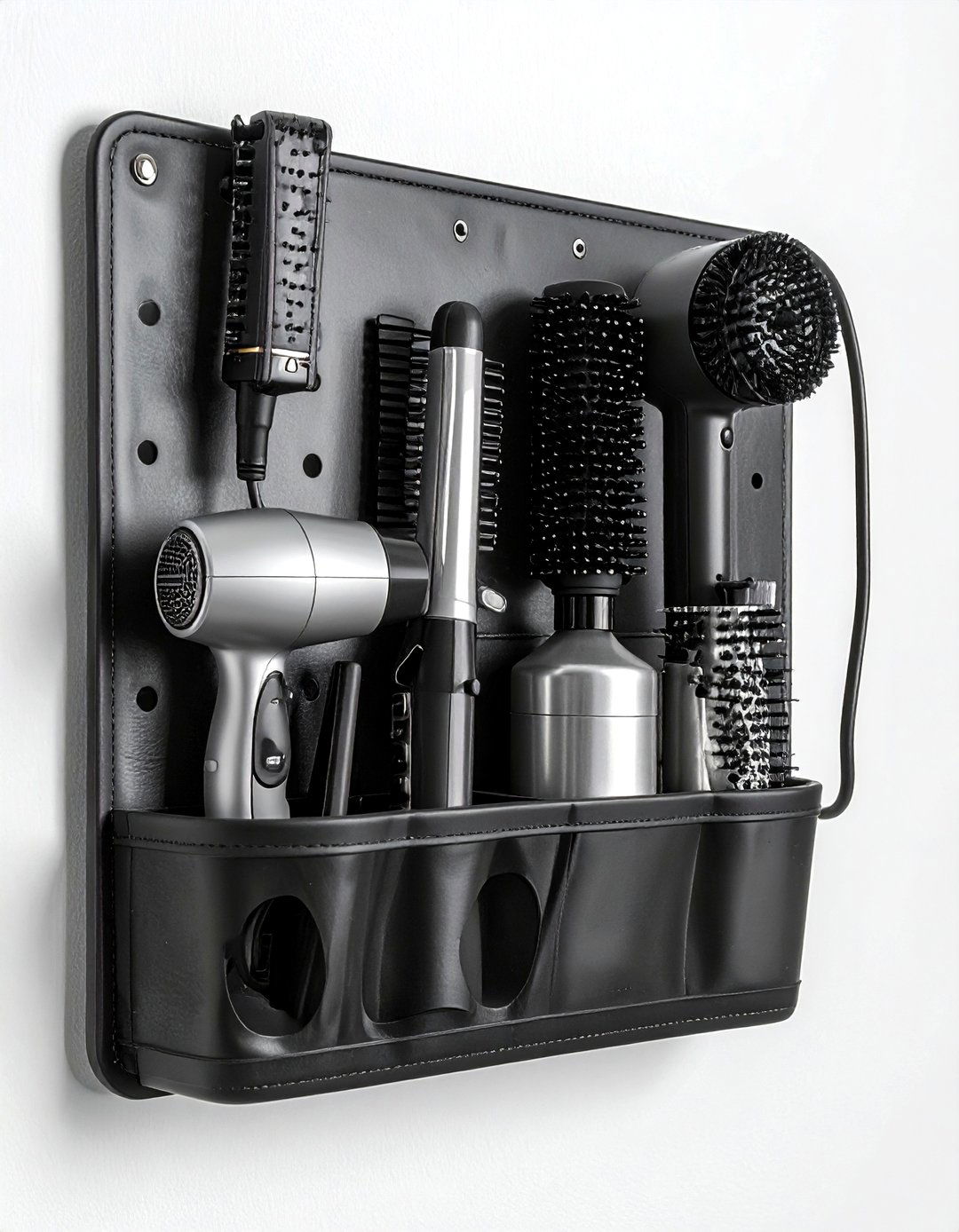 Hair Tool Organizer - 30 bathroom hanging storage ideas