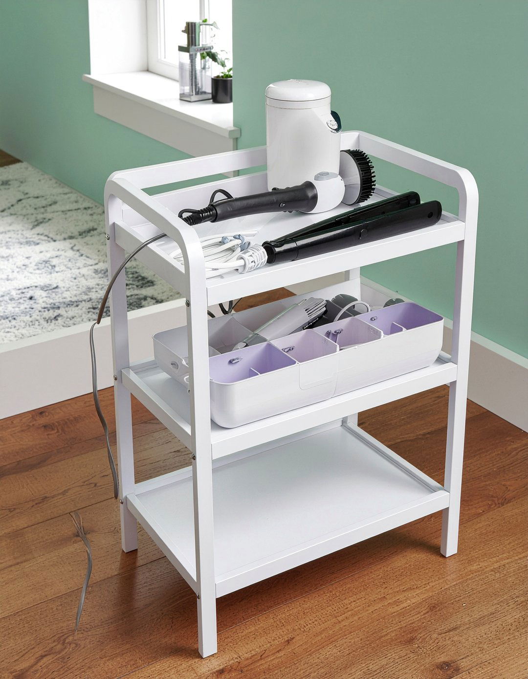 Hair Tool Station - 30 bathroom organizer set ideas