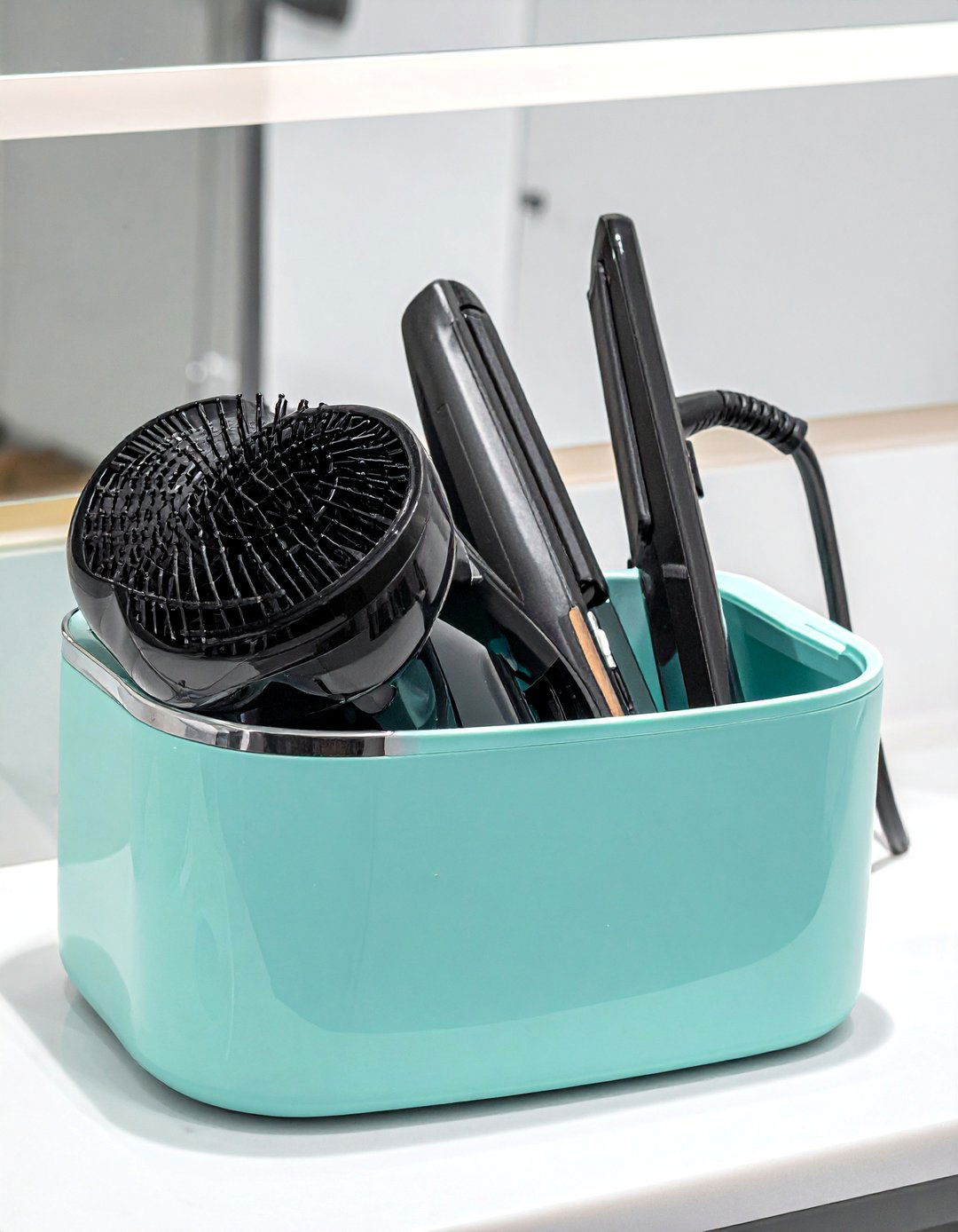 Hair Tool Storage Bin - 30 under sink bathroom storage ideas