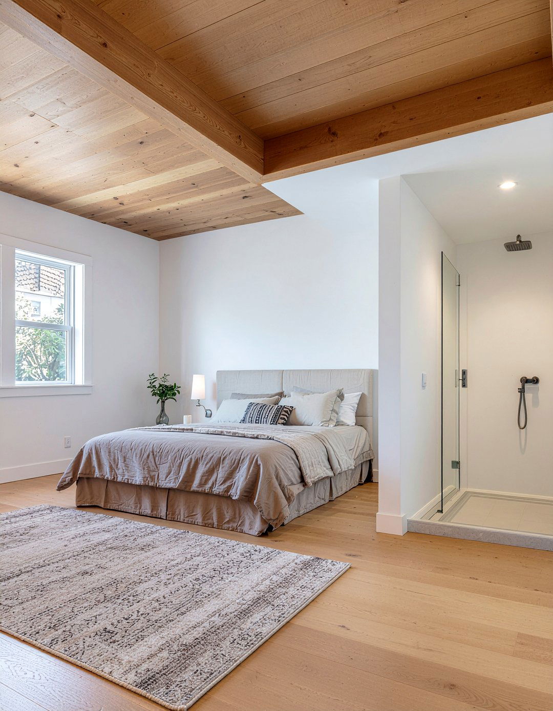 Half Wall Partition - 30 bedroom zoning ideas