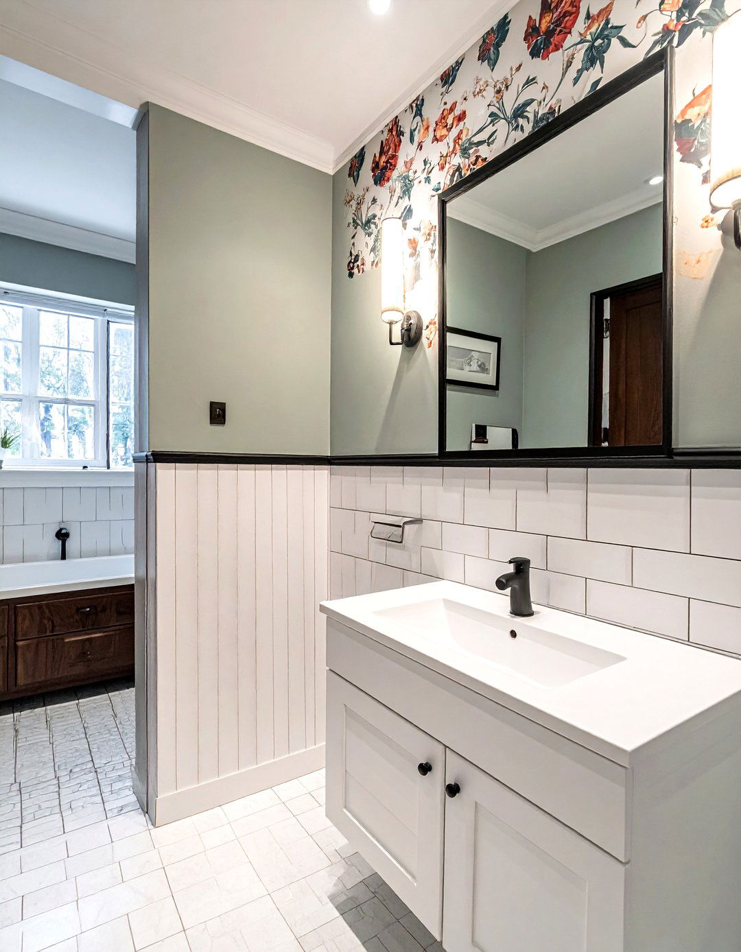 Half Wall Subway Tile - 30 vertical subway tile bathroom ideas