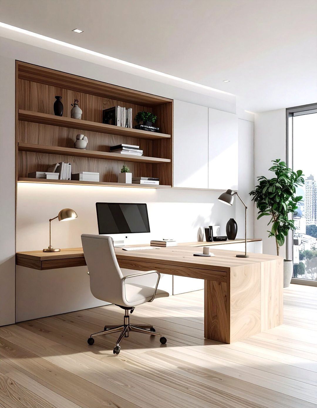 Half Wall With Built In Desk - 30 living room half wall ideas