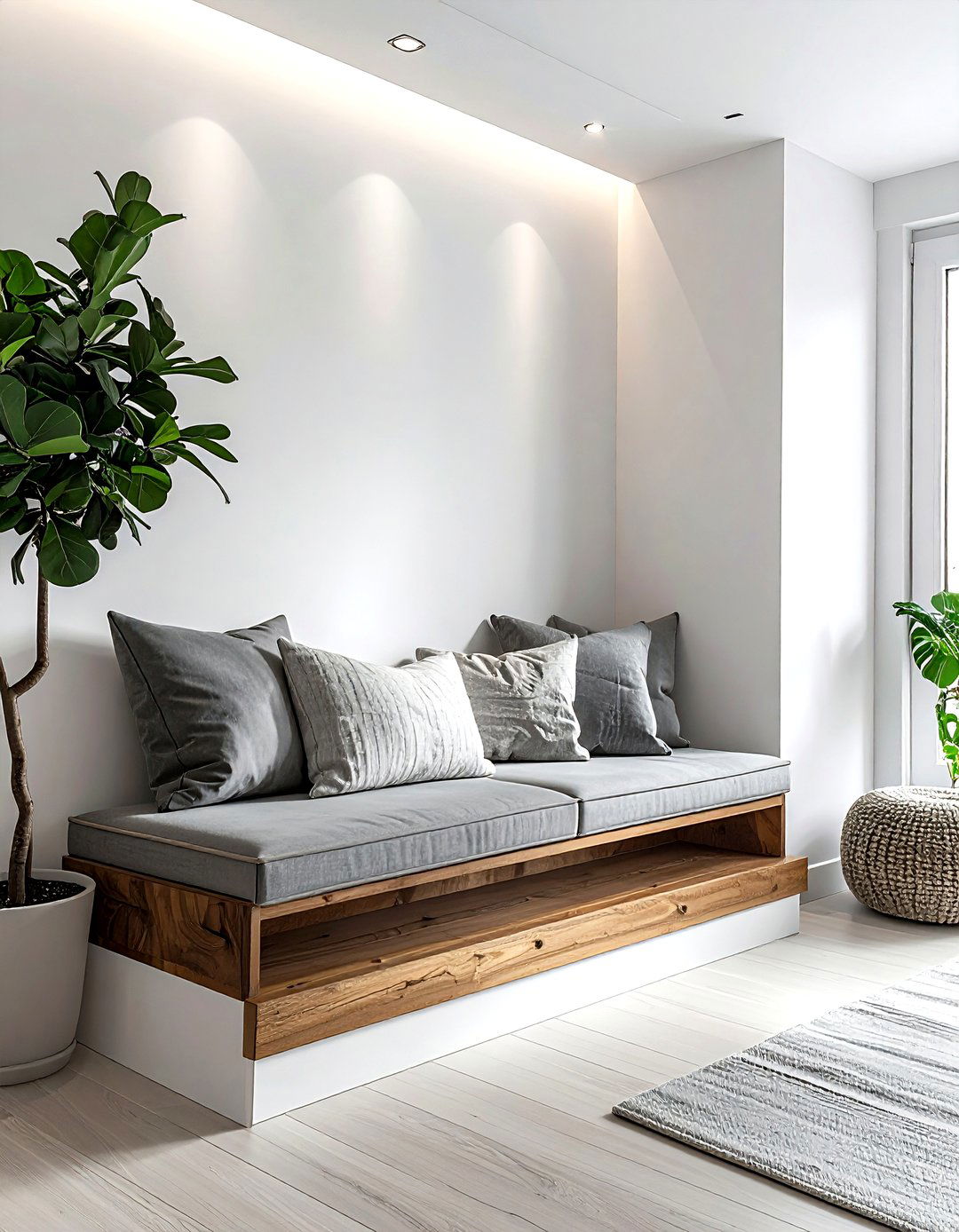 Half Wall With Seating Bench - 30 living room half wall ideas