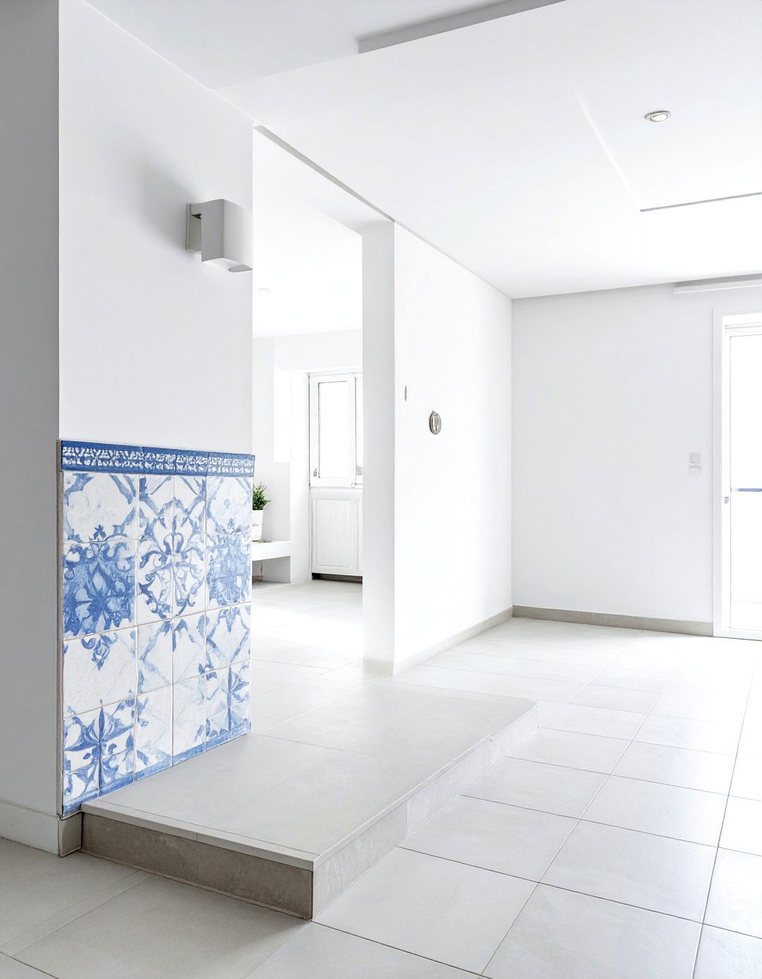 Half Wall With Tile Accent - 30 living room half wall ideas