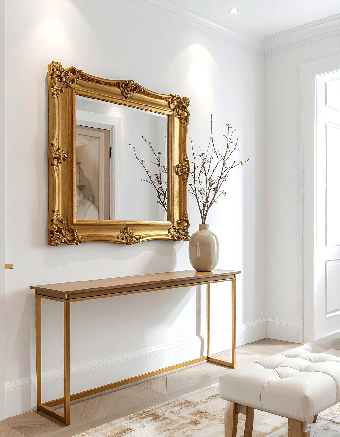 Hallway Mirror Setup - 30 thrift store decor ideas
