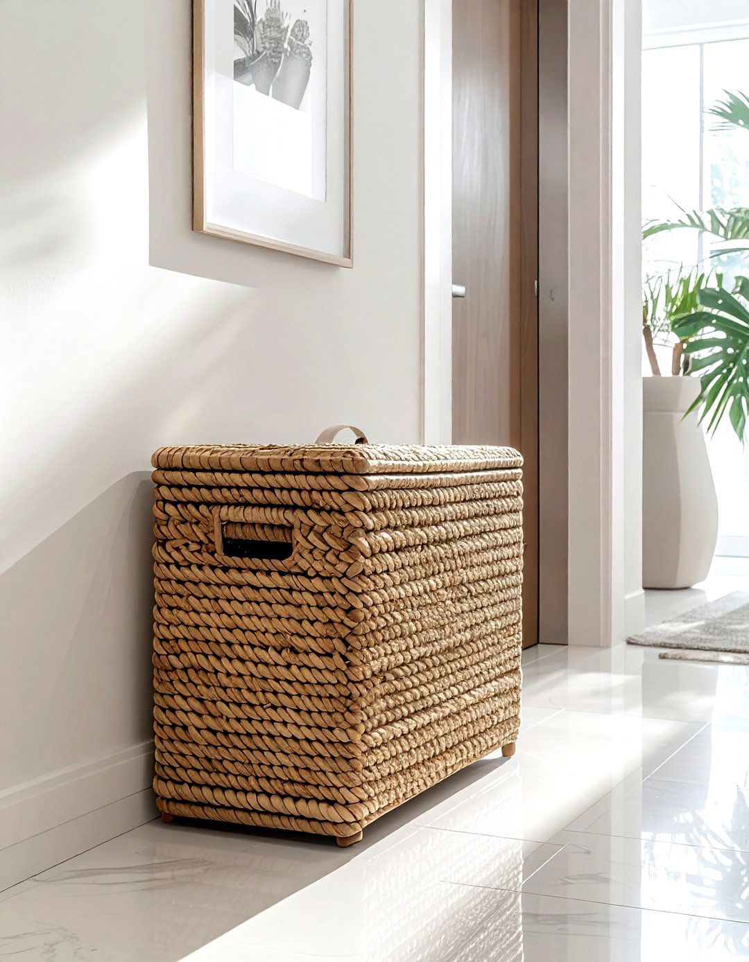 Hallway Shoe Basket - 30 decorative basket ideas