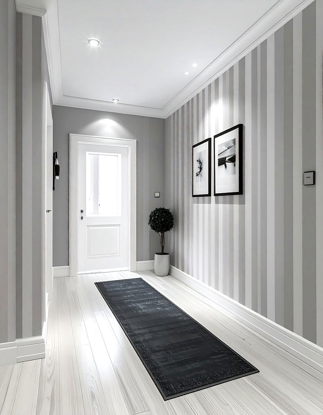 Hallway Striped Wallpaper - 30 striped wallpaper ideas