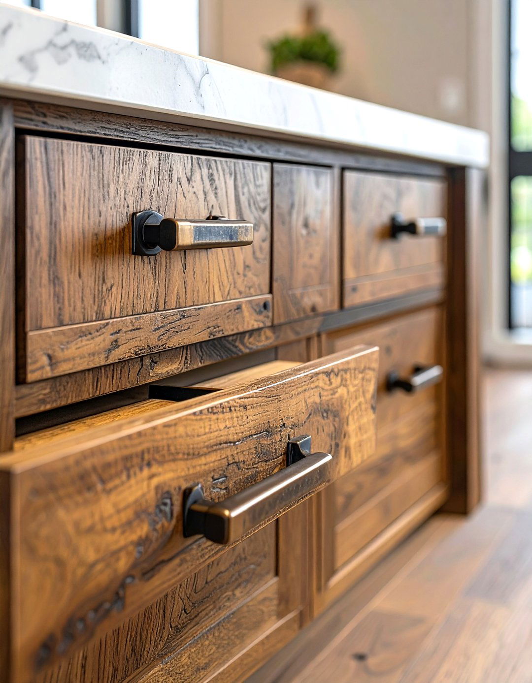 Hammered Metal Hardware - 30 craftsman home decor ideas