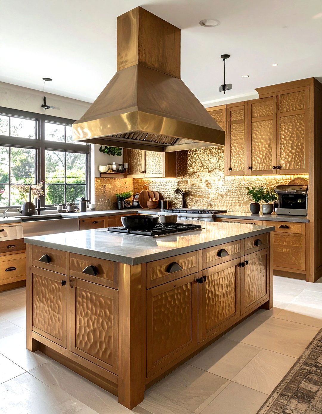 Hammered Metal Kitchen - 30 metal kitchen ideas