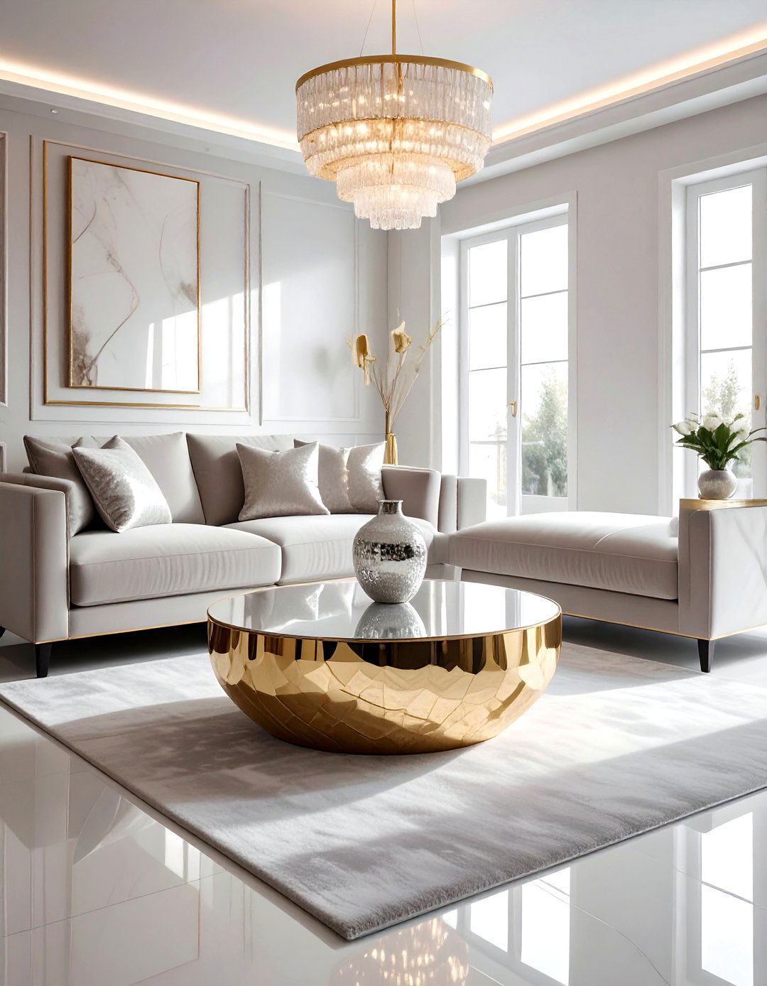 Hammered Metal Vase Glam - 30 statement vase ideas