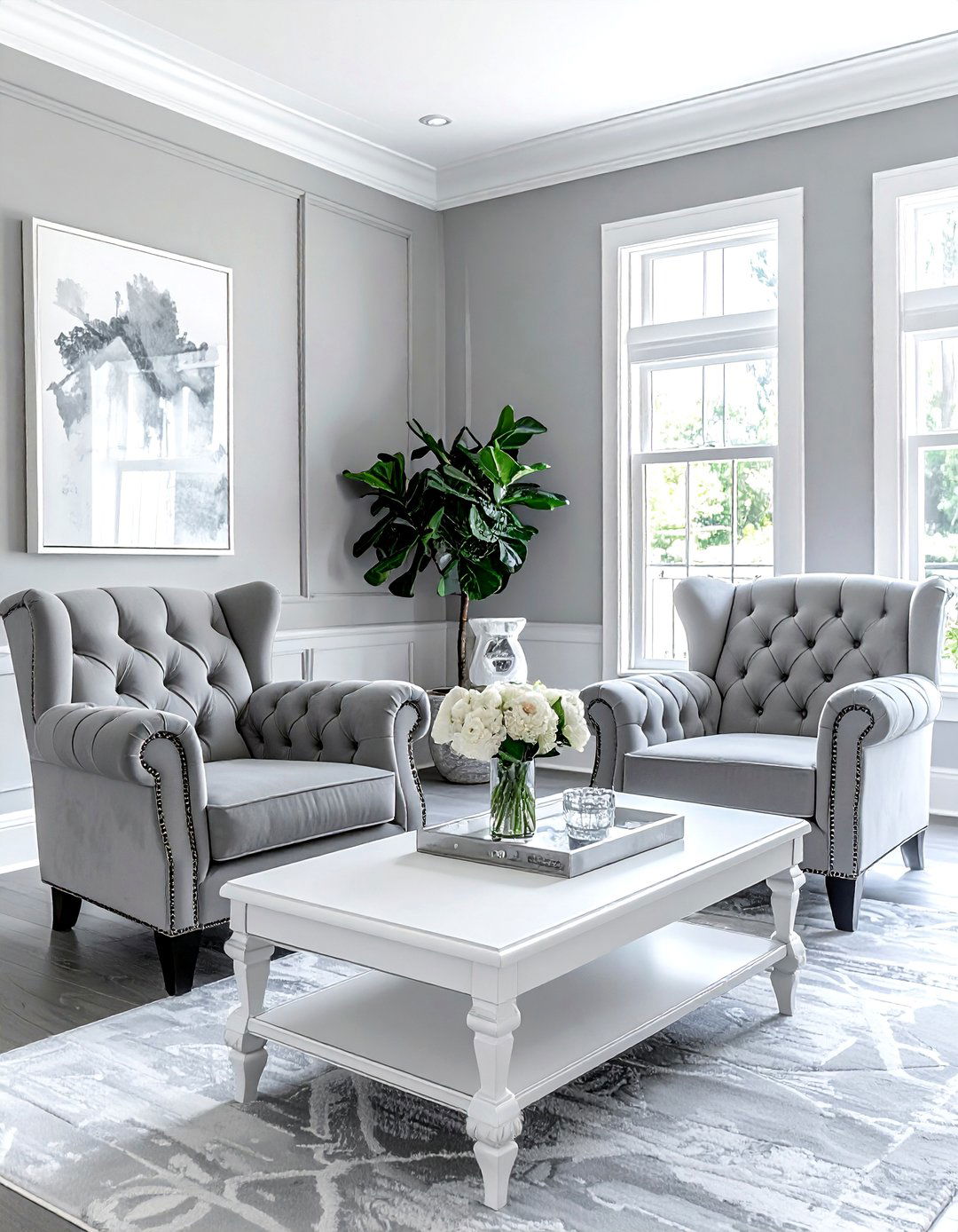 Hamptons Style Gray Living Room - 30 coastal gray living room ideas