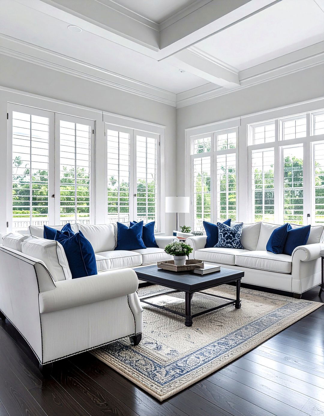 Hamptons Style White Living Room - 30 coastal white living room ideas