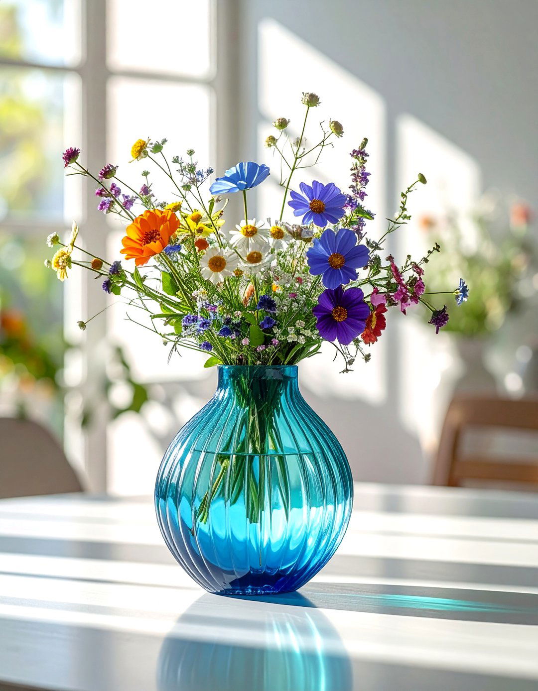 Hand Blown Colored Glass - 30 table vase ideas