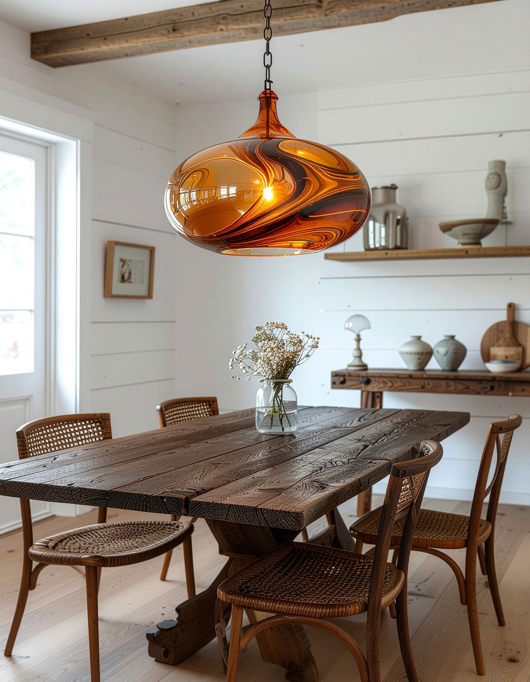 Hand Blown Glass - 30 dining room pendant ideas