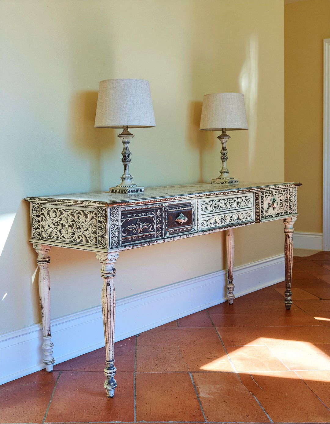 Hand Carved Console Table - 30 living room Mexican furniture ideas