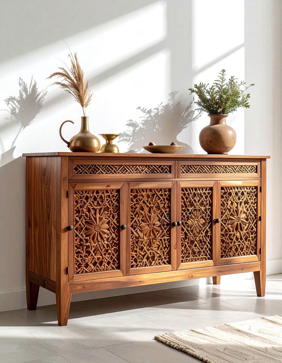 Hand Carved Wood Furniture - 30 Moroccan home decor ideas