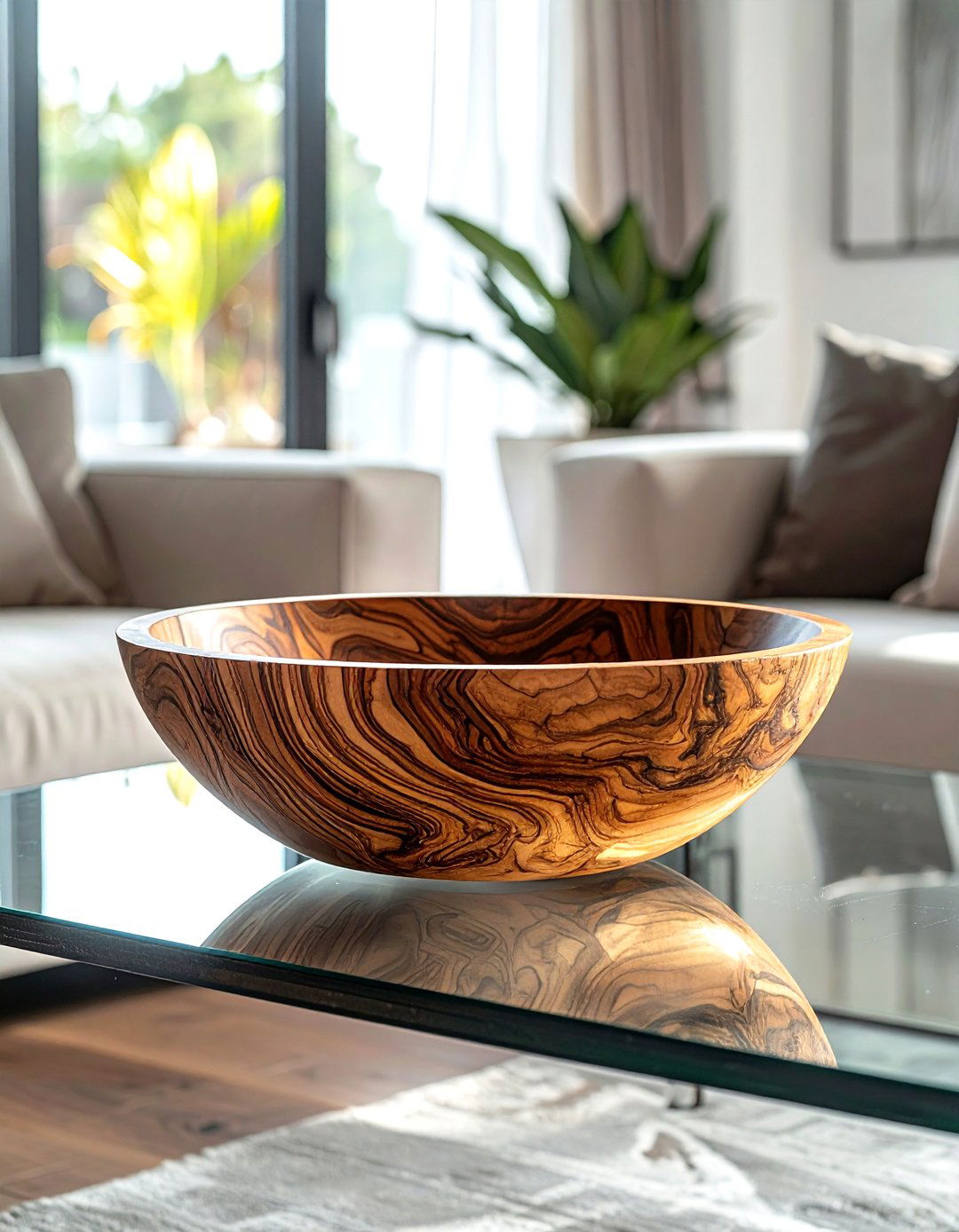 Hand Carved Wooden Bowl - 30 natural wood decor ideas
