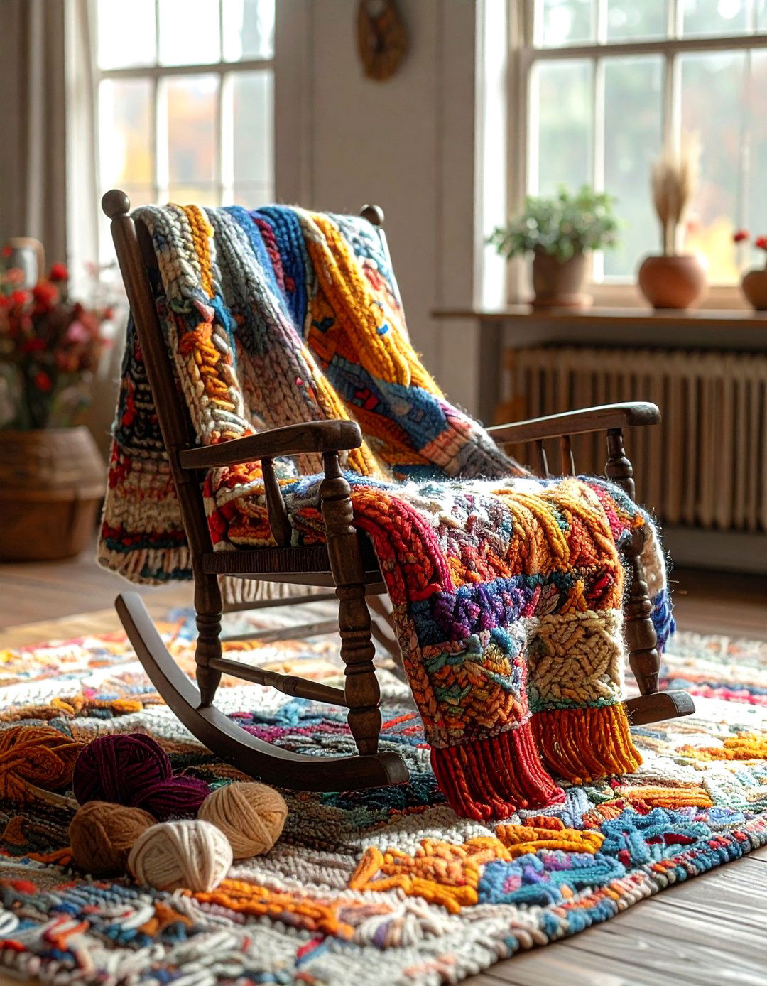 Hand Knitted Blanket - 30 cozy throw ideas