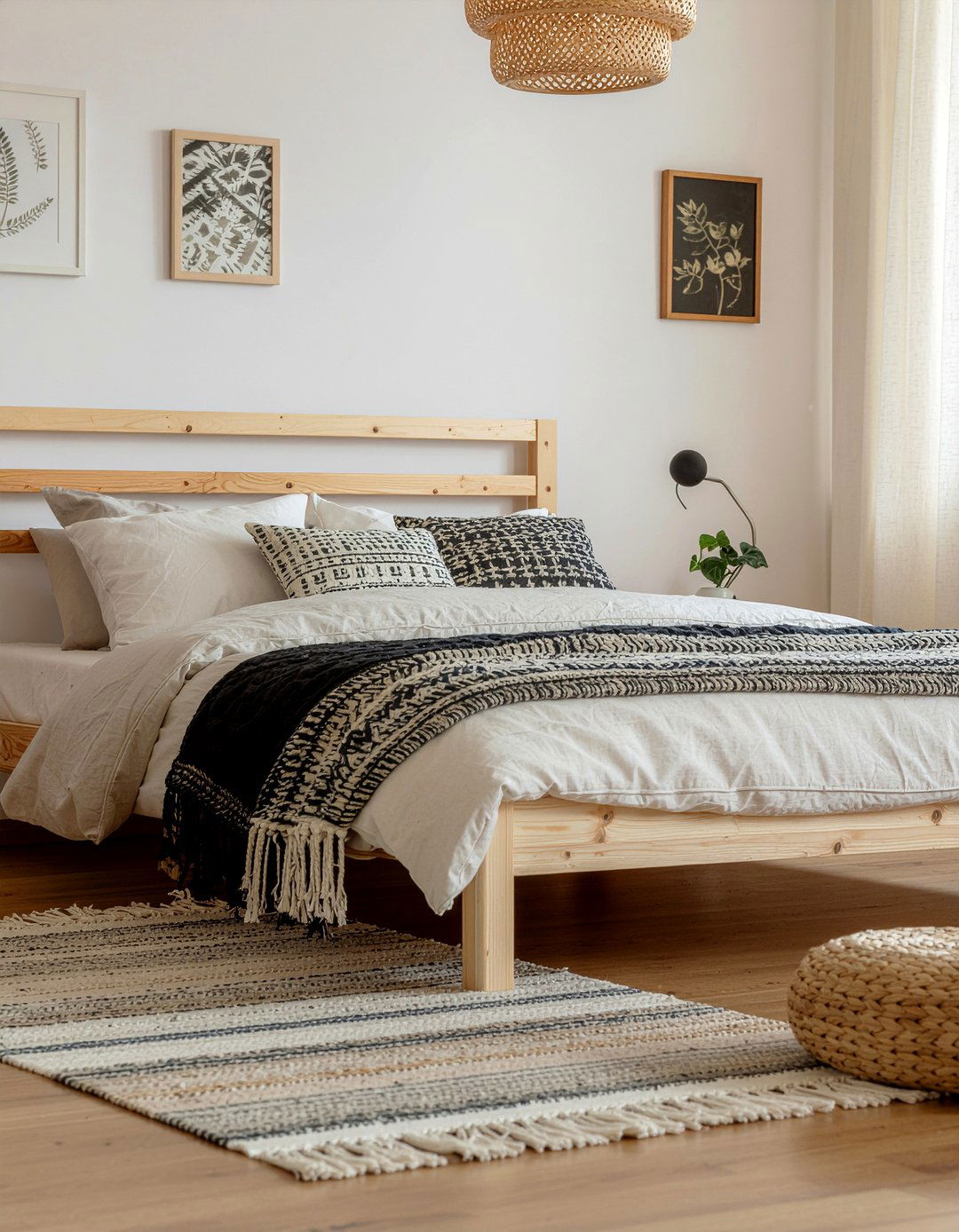 Hand Loomed Blanket - 30 handwoven bedroom ideas