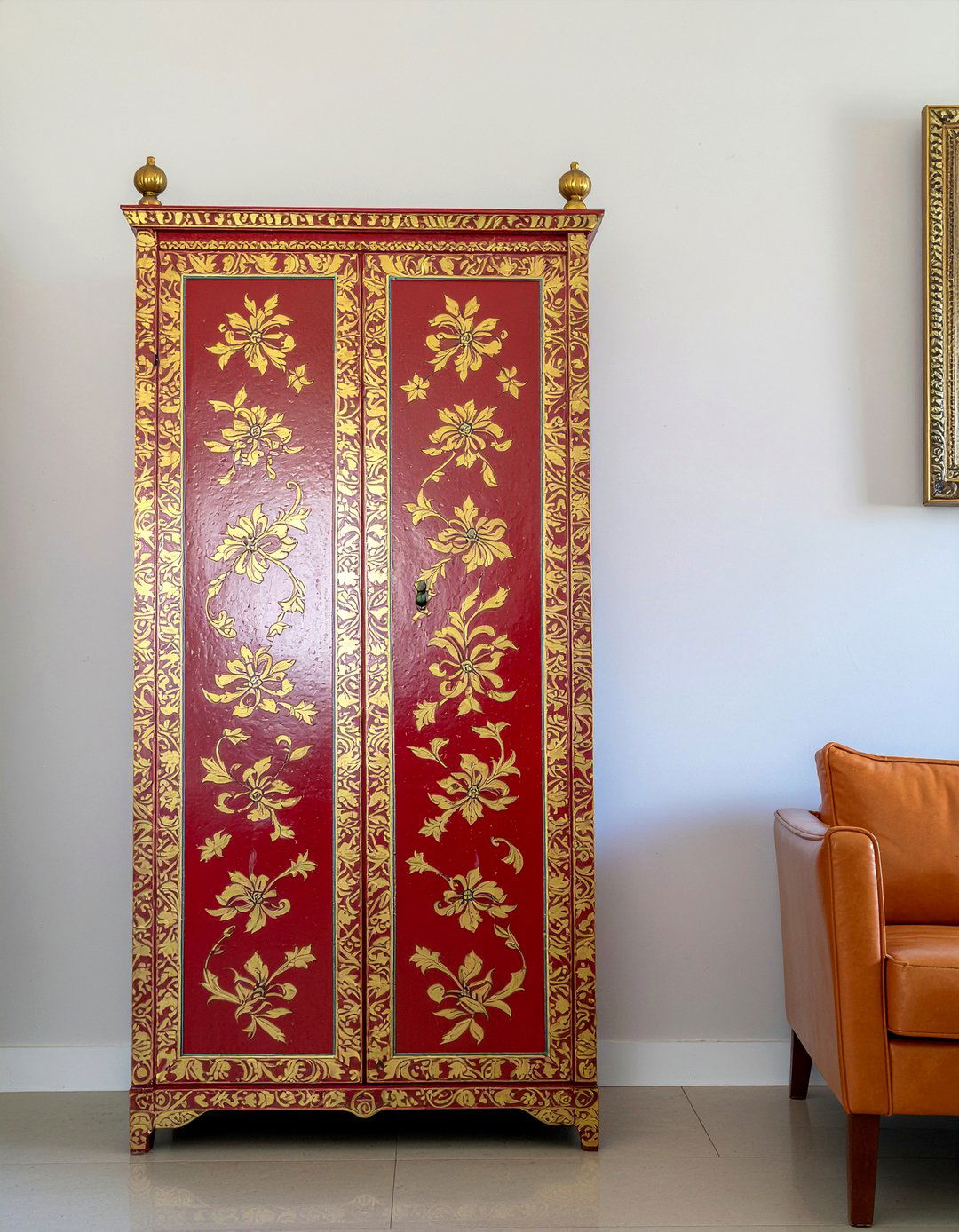 Hand Painted Armoire - 30 living room Moroccan furniture ideas