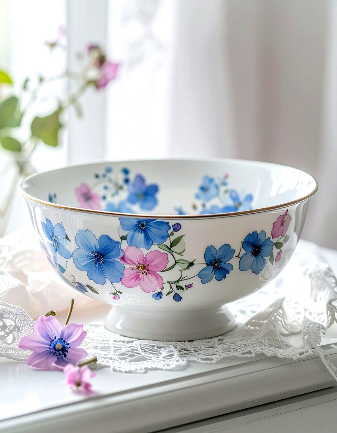 Hand Painted Floral Bowl - 30 trinket dish ideas