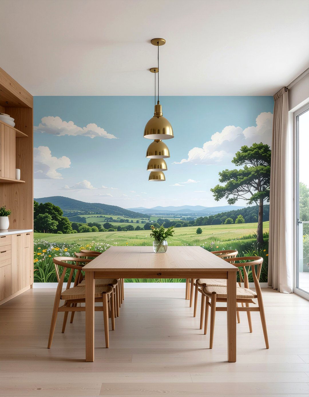 Hand Painted Mural - 30 family heirloom dining room ideas