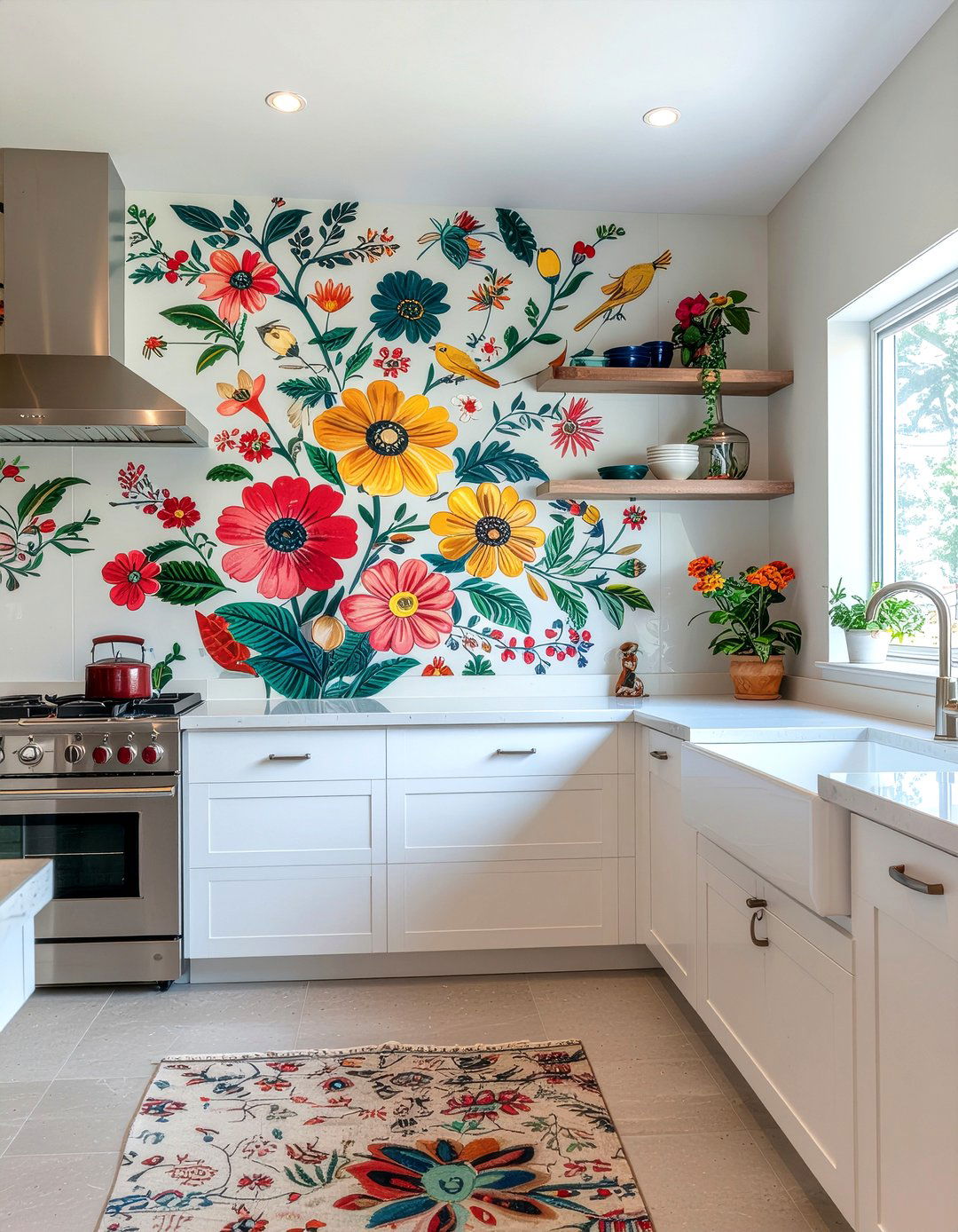 Hand Painted Mural - 30 Mexican kitchen ideas