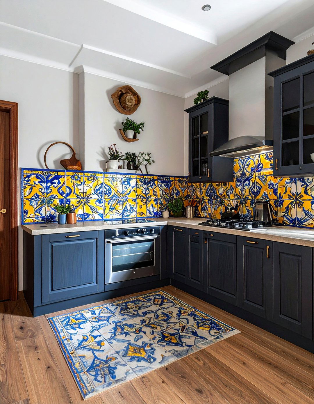Hand Painted Tile Backsplash - 30 Spanish kitchen ideas