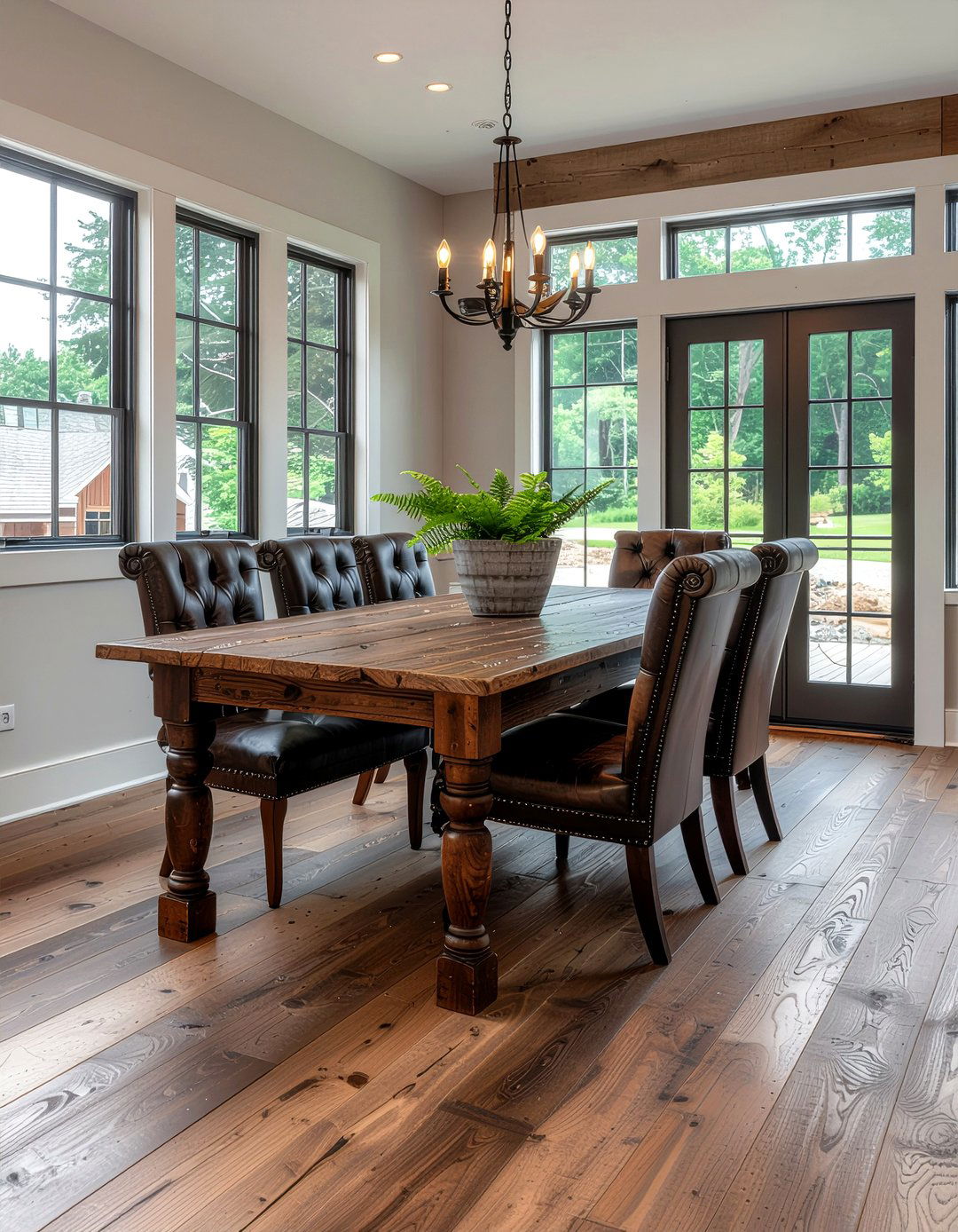 Hand Scraped Hardwood Dining Room - 30 dining room hardwood floor ideas