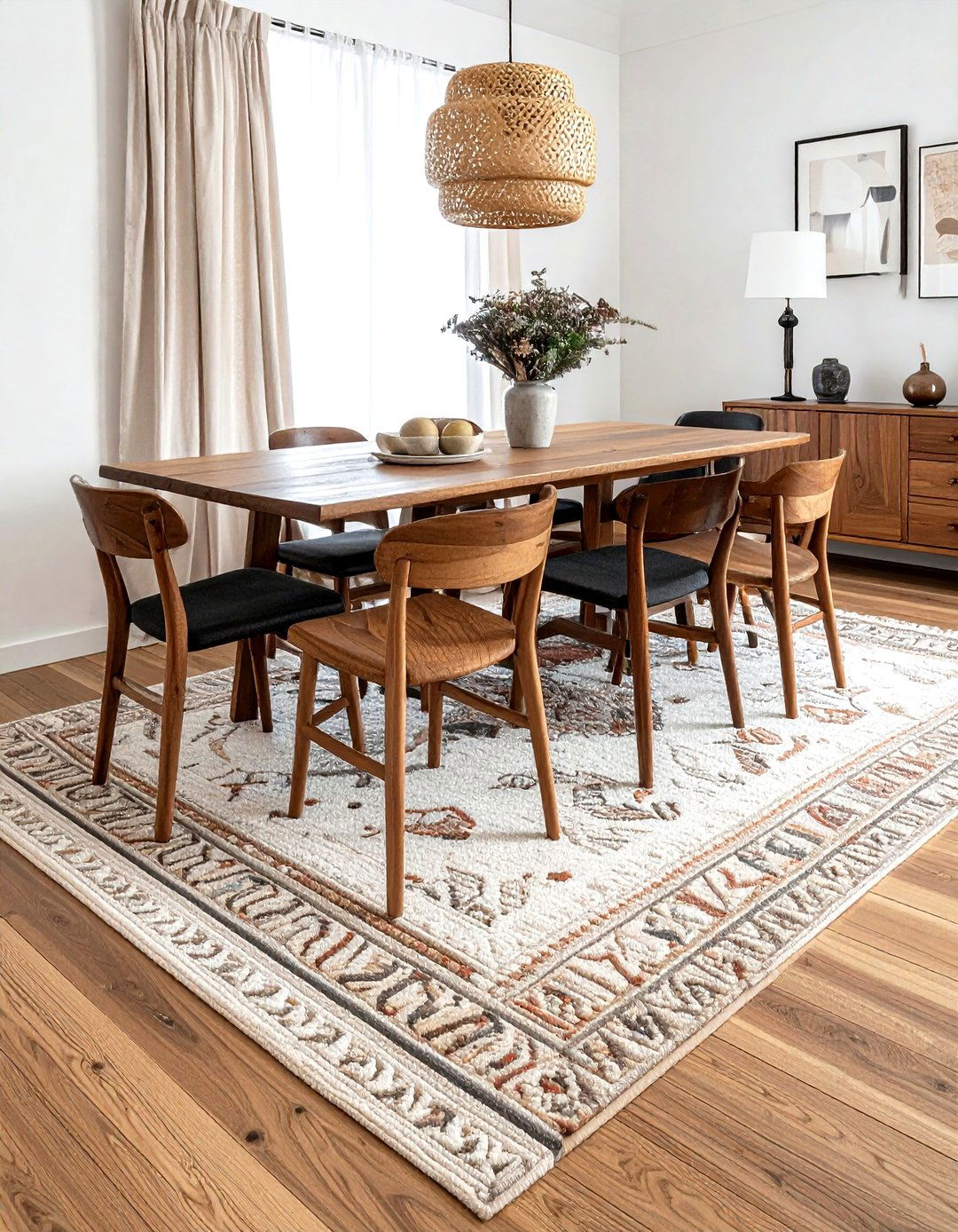 Hand Woven Square Rug - 30 square rug dining room ideas