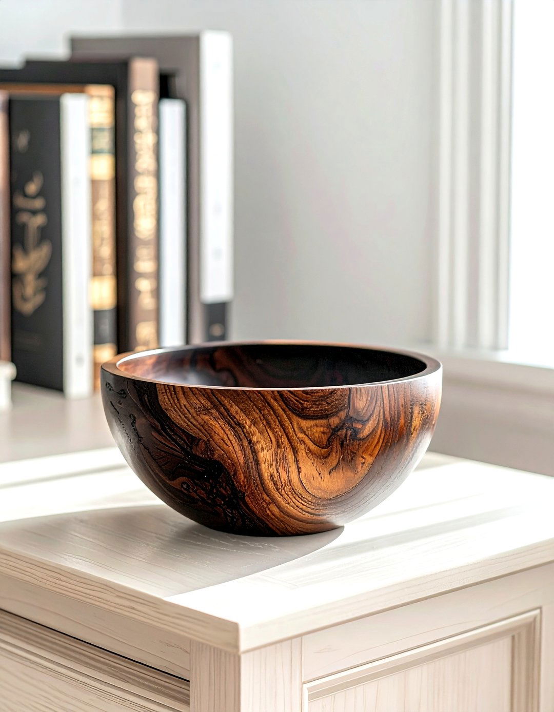Hand carved wooden bowl - 30 console bowl ideas