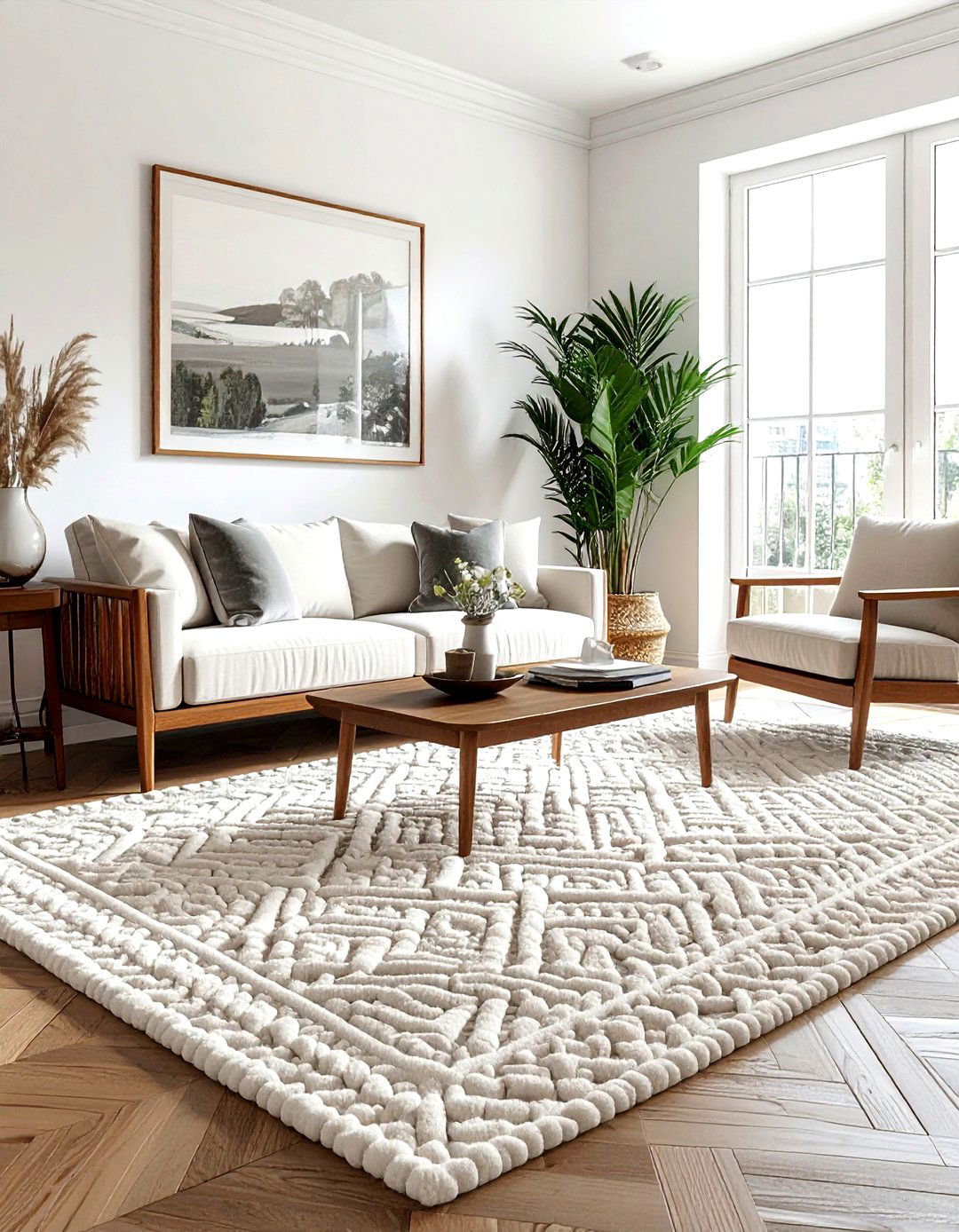 Hand knotted rug living room - 30 living room rug ideas