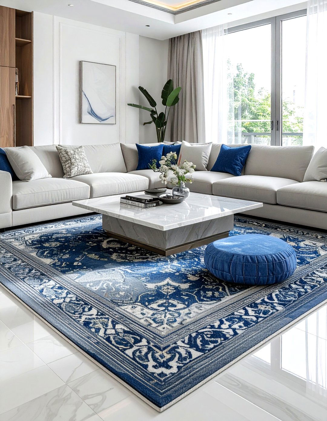 Hand knotted silk rug - 30 high-end decor ideas