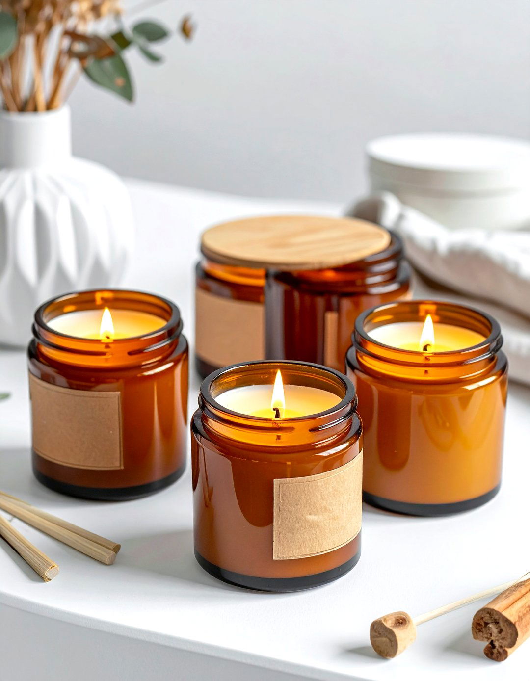Hand poured soy candles - 30 handmade decor ideas