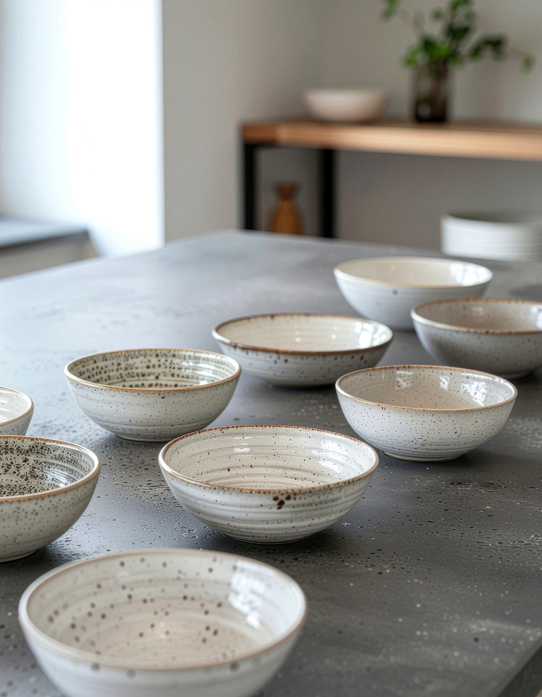 Handcrafted Ceramics With Laminate Table - 30 dining room high-low mixing ideas