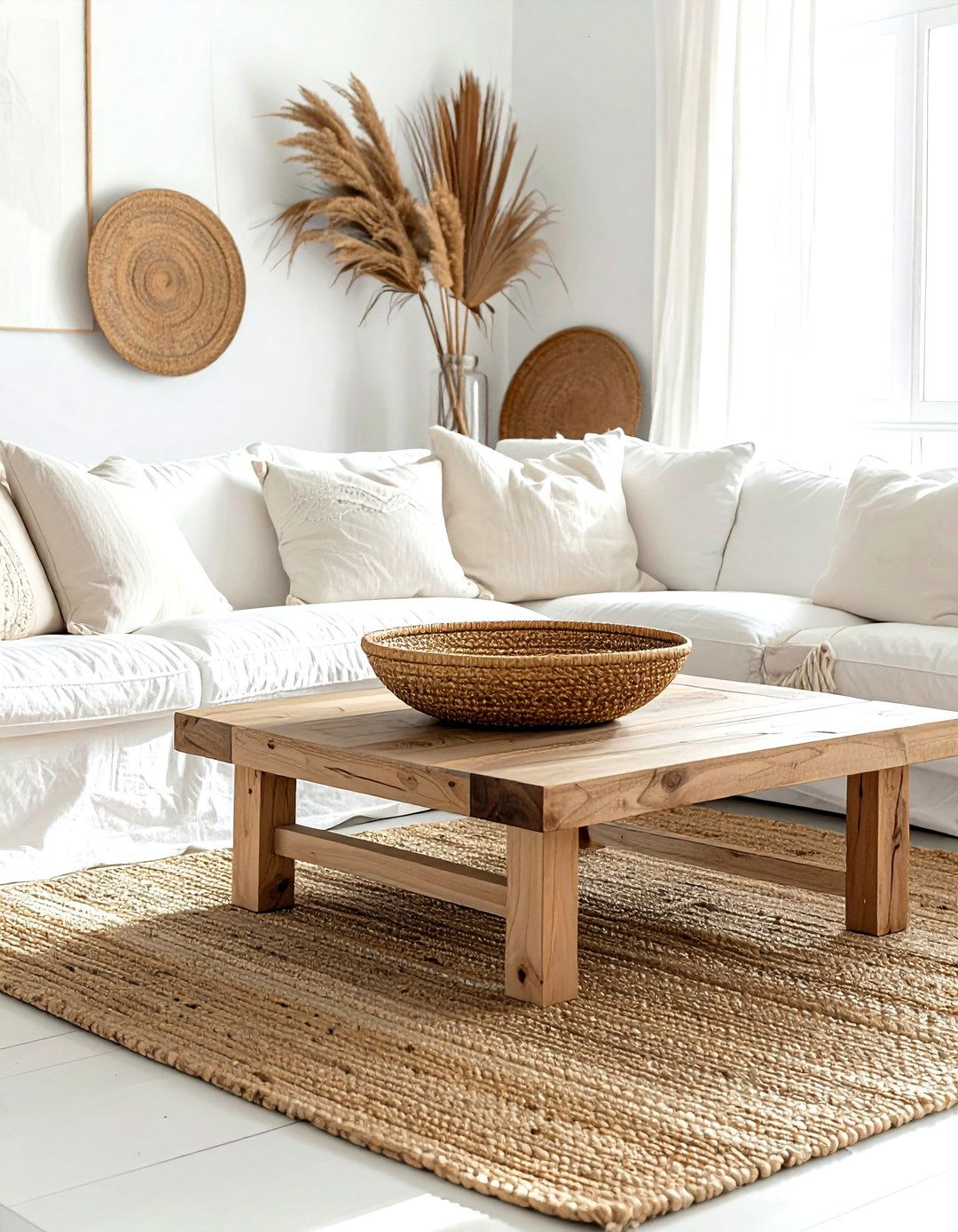 Handcrafted Rattan Bowl - 30 coffee table bowl ideas